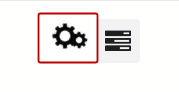 An icon of three horizontal bars with two gears next to it.