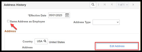 address fields