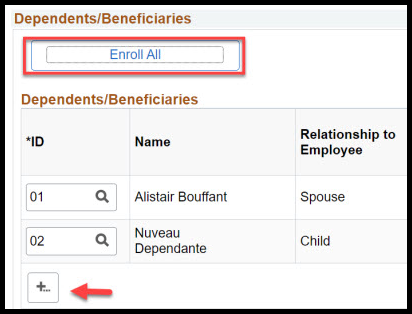 enroll all button