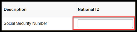 national ID field