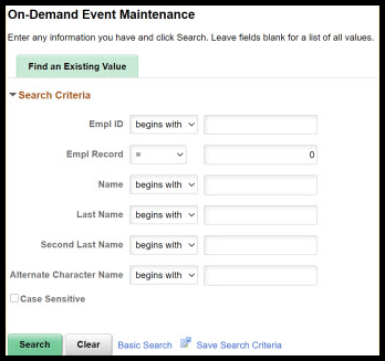 employee search page