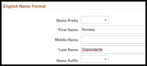 enter name fields