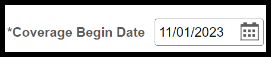 example of coverage begin date screen