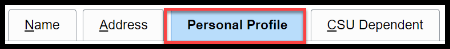 tab view click on Personal Profile