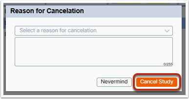 reason for cancellation