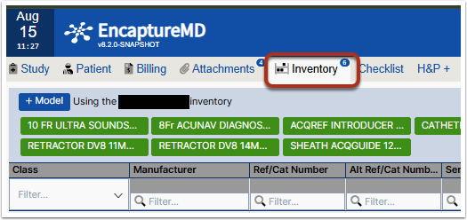 inventory tab