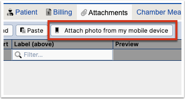 within a study on the attachments tab