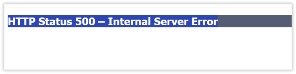 Internal server error displayed when attempting to access Nuance Clintegrity.