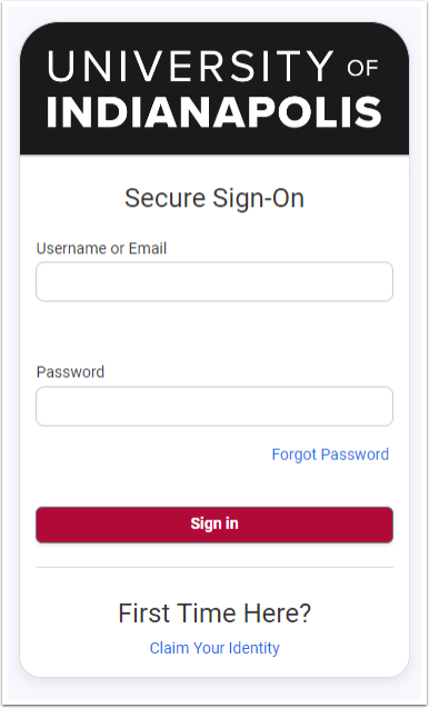 Depicts Account Login page