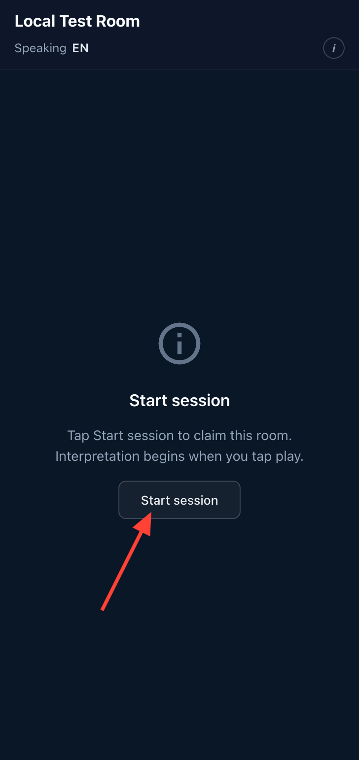 Start Session button in Recorder