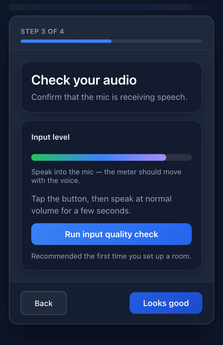 Continue button